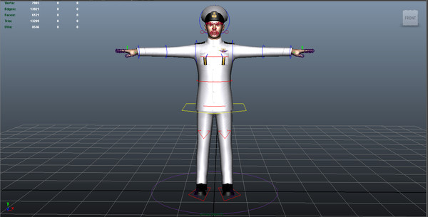 3d navy male 01 - Navy Male 01 by ignisfatuus